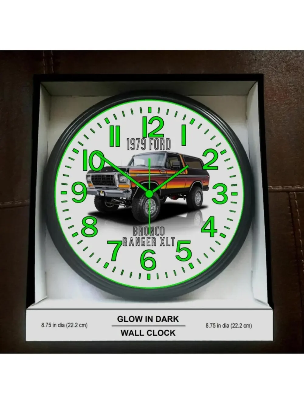 1979 Ford Bronco Ranger Glow In The Dark Wall Clock New!
